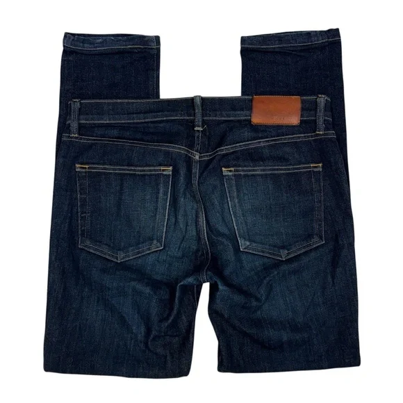 Buck Mason Jeans Mens 33x31 Blue Selvedge Denim Slim Dark Wash Faded USA Made - Picture 8 of 14